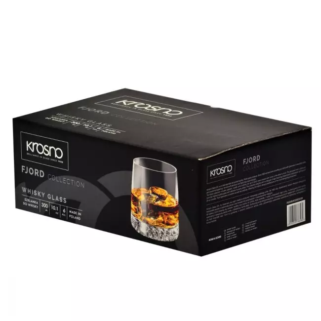 Szklanki do whisky Krosno Fjord 370 ml opakowanie